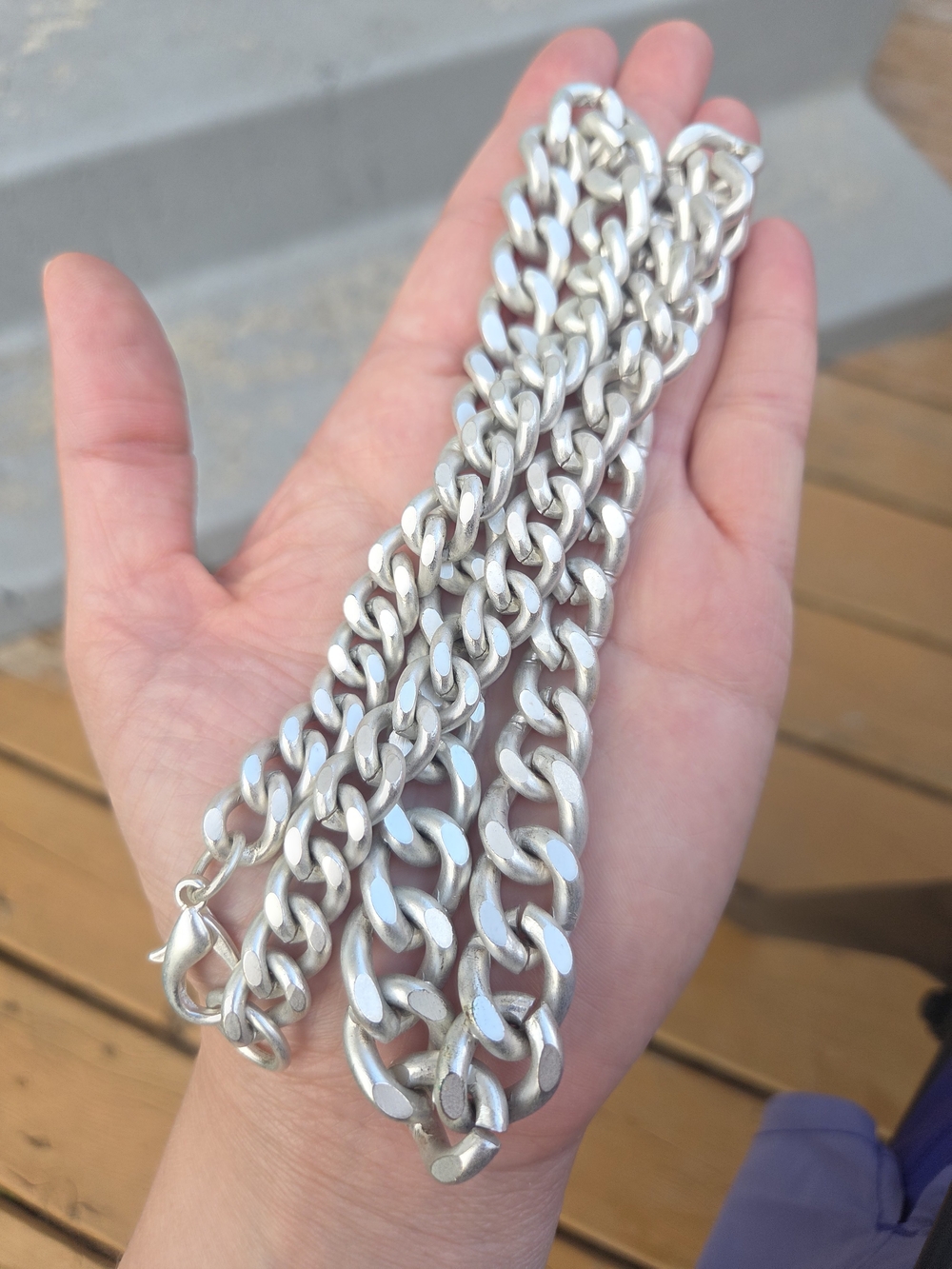 Chunky Silver Link Chain Necklace